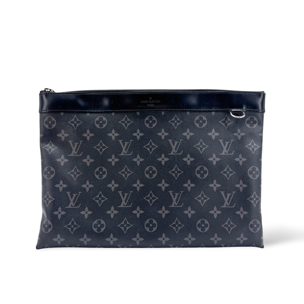 Louis Vuitton Discovery Pochette Monogram Eclipse Canvas GM